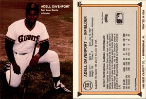Adell Davenport 1990 Best #58 Card *AutographDen*