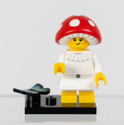 Minifigura LEGO CMF Series 25 Mushroom Sprite. Novo + Frete Rápido - Imagem 1 de 4