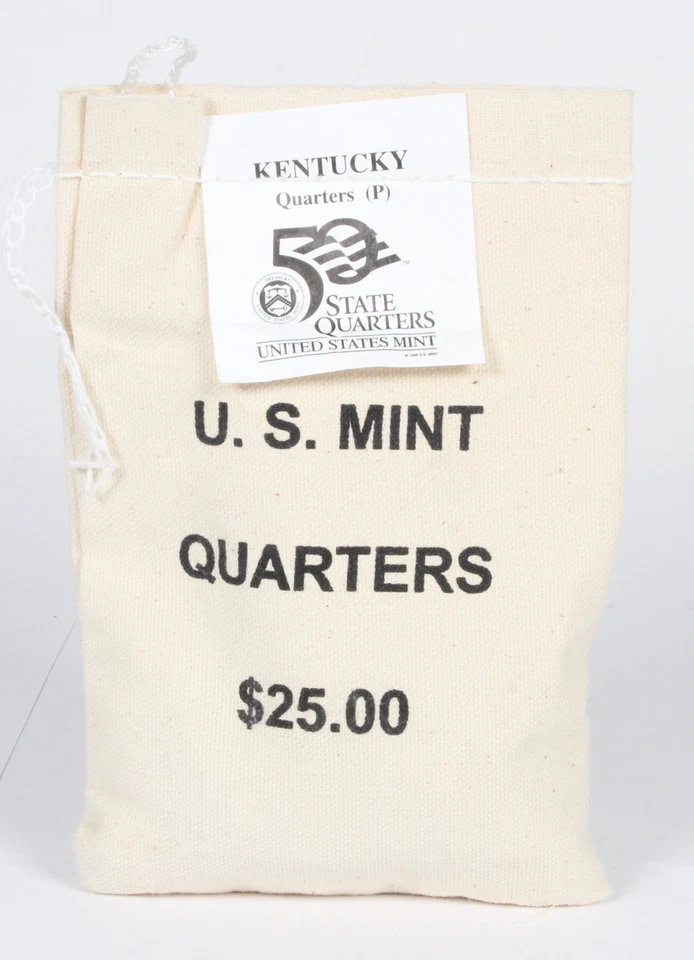 100 x 2001-D Kentucky State Quarters in Unopened $25 U.S. Mint Bag - Image 1 of 1
