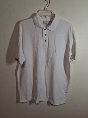 Camisa Polo Ballesta Informal Blanca Golf Deportiva Preppy Y2K Para Hombre Talla Mediana Foto 1 de 4