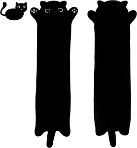 51Inch Black Cat Plush Toy Soft Long Cat Pillow Plushies Doll Stuffed Animal Plu - Picture 1 of 4
