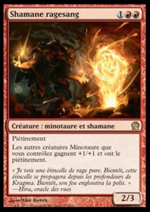 Magic the Gathering MTG Rageblood Shaman (138) Theros French  LP - Image 1 of 1