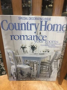 COUNTRY HOME September 2000 Make Time For Romance/Decorating With Blue & White - Imagen 1 de 5