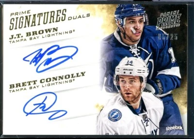 2012-13 Panini Prime Signatures Duals Gold #16 J.T. Brown/Brett Connolly 05/25 - Image 1 of 2
