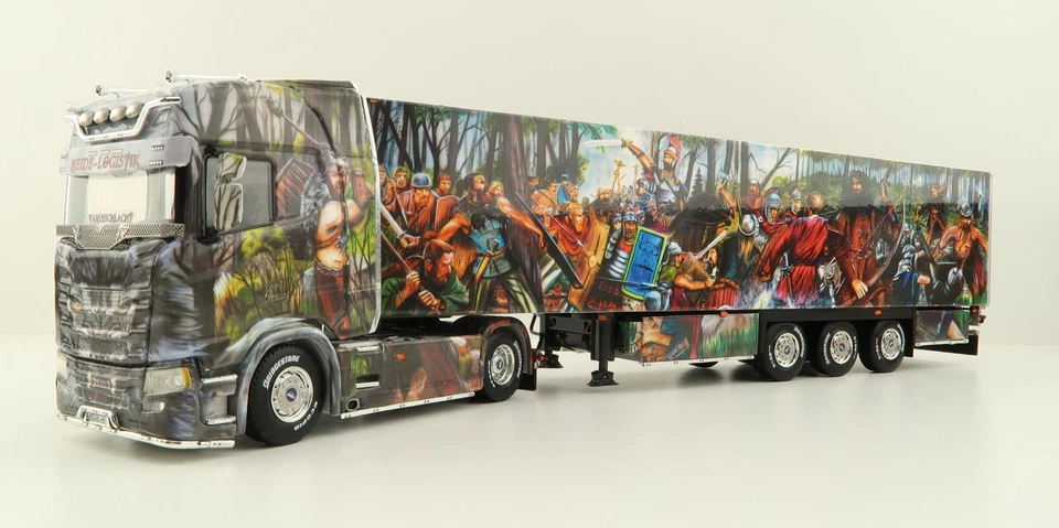 WSI 01-3931 Scania S CS20H 4X2 Show Truck & Reefer Trailer Heide Logistik 1:50 - Image 1 of 4