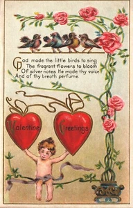 Postal San Valentín Dios hizo a los pequeños pájaros Cupido - Imagen 1 de 2