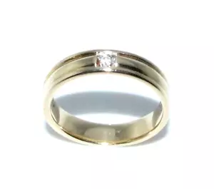 Damen 18ct 18carat Gelbgold und Diamant Ehering UK Größe L - Bild 1 von 8