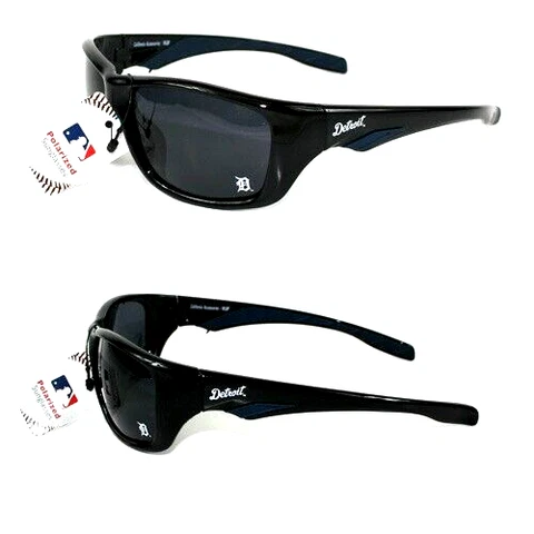 DETROIT TIGERS SUNGLASSES FULL RIM SPORTS POLARIZED AND W/FREE POUCH/BAG NEW Cover