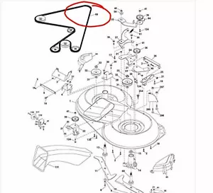 Taglierino Cinghia Husqvarna CT150xp CTH150 CT160 CTH160 CTH172 CTH180 584897001 - Zdjęcie 1 z 2
