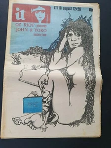 RARE IT MAGAZINE # 110 12th AUG 71 JOHN & YOKO INTERVIEW + OZ RIOTS UNDERGROUND - Picture 1 of 11