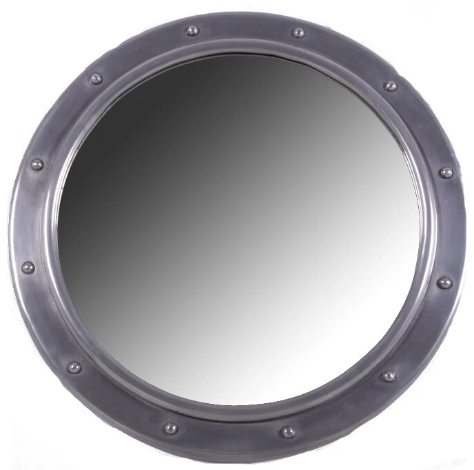 Porthole Mirror Non Opening Nautical Wall Mount Aluminum 20 Inch No Dogears - Image 1 of 1