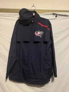 Fanatics NHL Columbus Blue Jackets Zip Hoodie L Hockey Men’s Authentic Pro - Picture 1 of 7