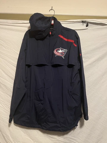 Fanatics NHL Columbus Blue Jackets Zip Hoodie L Hockey Men’s Authentic Pro Cover
