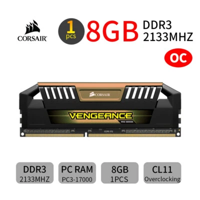 Corsair Vengeance Pro 8GB DDR3 OC 2133MHz PC3-17000U 240Pin Desktop PC Memory GD - Image 1 of 4