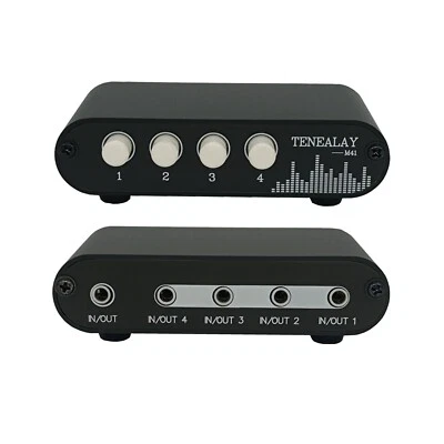 4 in 1 out / 1 in 4 out AUX 3.5mm Stereo Audio input Signal Source Switcher M41 - Image 1 of 4