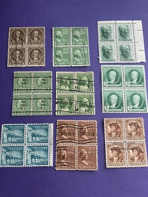 1926-1963 U.S. Commem.Block of 4  Stamps, 6 Used, 2 MNH, MLH-1 Block,VF - Image 1 of 4
