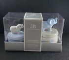 Elegant Baby Ceramic Elephant Keepsake Boxes 1st Tooth & Curl Blue White