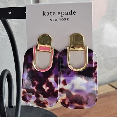 Серьги-гвоздики Kate Spade — Sedgewick — фиолетовые мультиновые с ценниками — 58 долл. США - Изображение 1 из 3