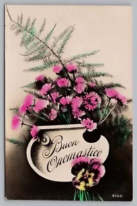 Postcard Buon Onomastico Happy Name Day Patron Saint Italy Unposted - Picture 1 of 2