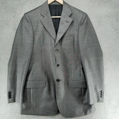 Chaqueta Blazer Abrigo Deportivo Salvatore Ferragamo Para Hombres Lana Gris Sólido 40R Italia Foto 1 de 4
