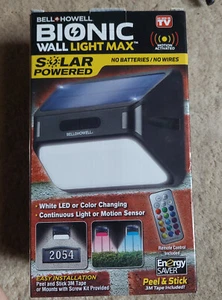 Bell and Howell Bionic Color Wall light Max Solar LED Light Motion Or Continuous - Picture 1 of 1