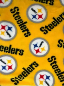 Pittsburgh Steelers NFL Logo Gold Vlies Stoff Rest 2005 NFL Eigenschaften - Bild 1 von 7