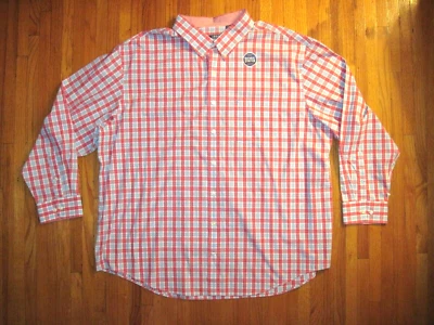 Camisa social Oxford xadrez vermelho/azul claret elástico natural Izod Essentials 3XL nova com etiquetas - Imagem 1 de 4