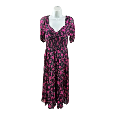 NUEVO MAXI VESTIDO FLORAL MANGA CORTA NEGRO/ROSA DE ASOS Design para mujer - 4 Foto 1 de 4