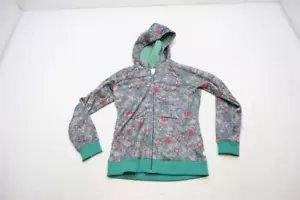Burton Fleece Full Zip Hoodie Sweater Floral Performance Girls Size Medium - Picture 1 of 6