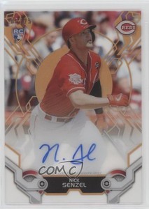 2019 Topps High Tek High Tek Auto Orange /25 Nick Senzel #HTA-NS Rookie Auto RC