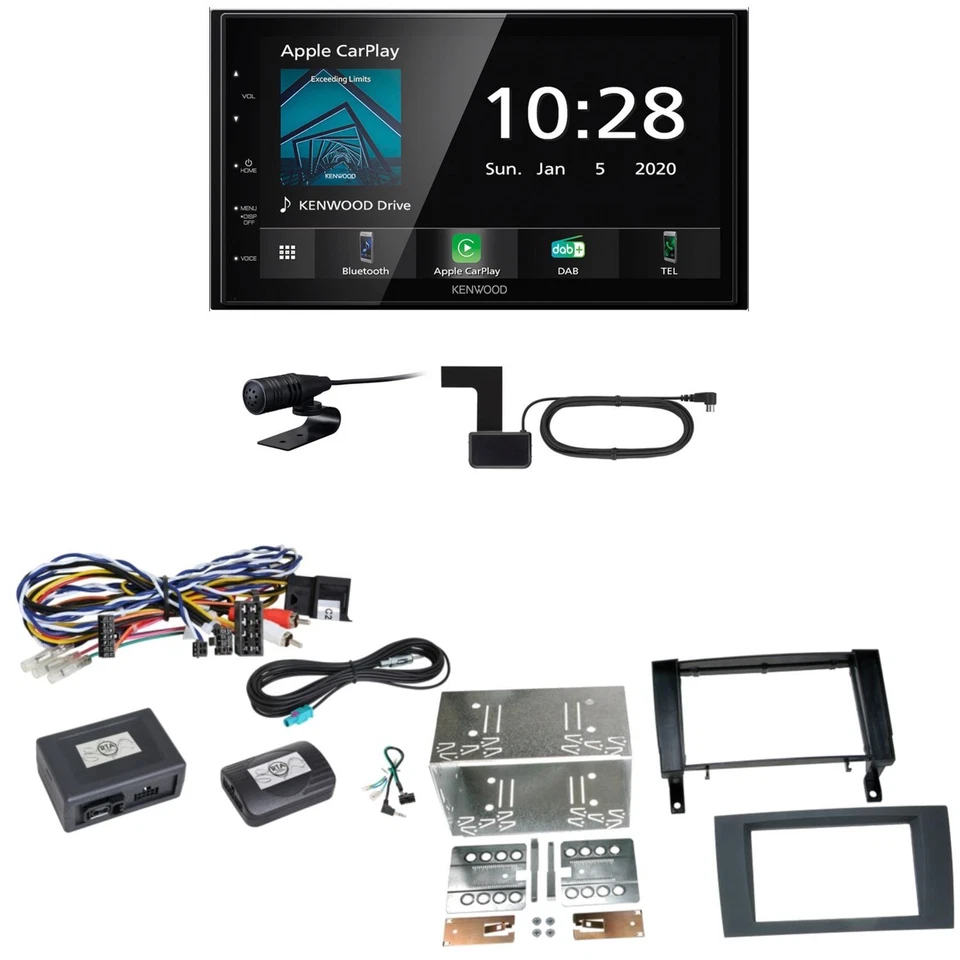 Kenwood DMX5020DABS Android Auto CarPlay Einbauset für Mercedes SLK R171 - Bild 1 von 1