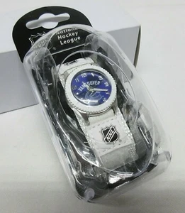 NIP JUNIOR VANCOUVER CANUCKS WATCH NHL FAN GAMETIME GIFT WHITE  BAND - Picture 1 of 4