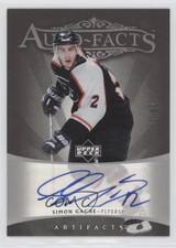 2005-06 Upper Deck Artifacts Auto-Facts Silver /50 Simon Gagne #AF-SG Auto