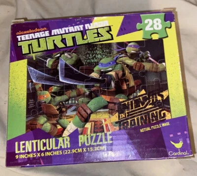 Rompecabezas lenticular 3D Tortugas Ninja Adolescentes Mutantes Nickelodeon 28 piezas Foto 1 de 4