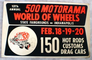 1972 13th Annual 500 Motorama World of Wheels Indy Hot Rods Custom Cars Cycles - Bild 1 von 23