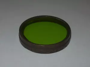 VINTAGE 42MM GREEN PUSH ON BRASS FILTER FOR 40.5MM FILTER RIM -FREE SHIPPING - Picture 1 of 3