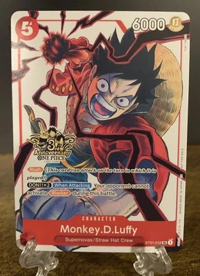 Monkey.D.Luffy - ST01-012 (3rd Anniversary Tournament 3 Brothers Pack)  - Image 1 of 2