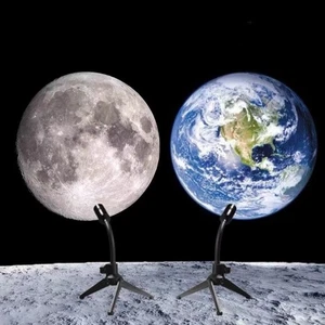 Earth Moon Projector Projection Lamp Kids Night Light Star Planet Background LED - Picture 1 of 15