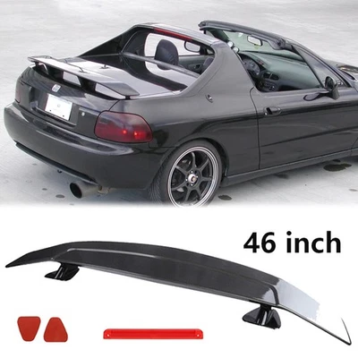 46" Rear Trunk Spoiler Racing Lip GT Wing Carbon Fiber For Honda Civic Del Sol - Image 1 of 4