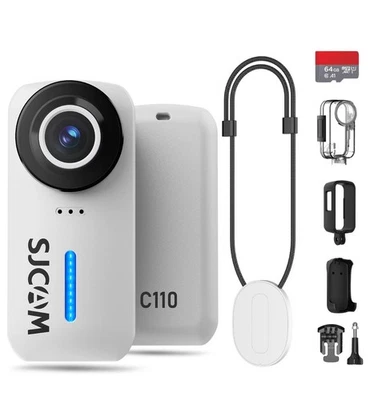 4K Pocket Cam, Tiny Action Camera, Mini Stabilized Body Camera & Portable POV... - Image 1 of 4