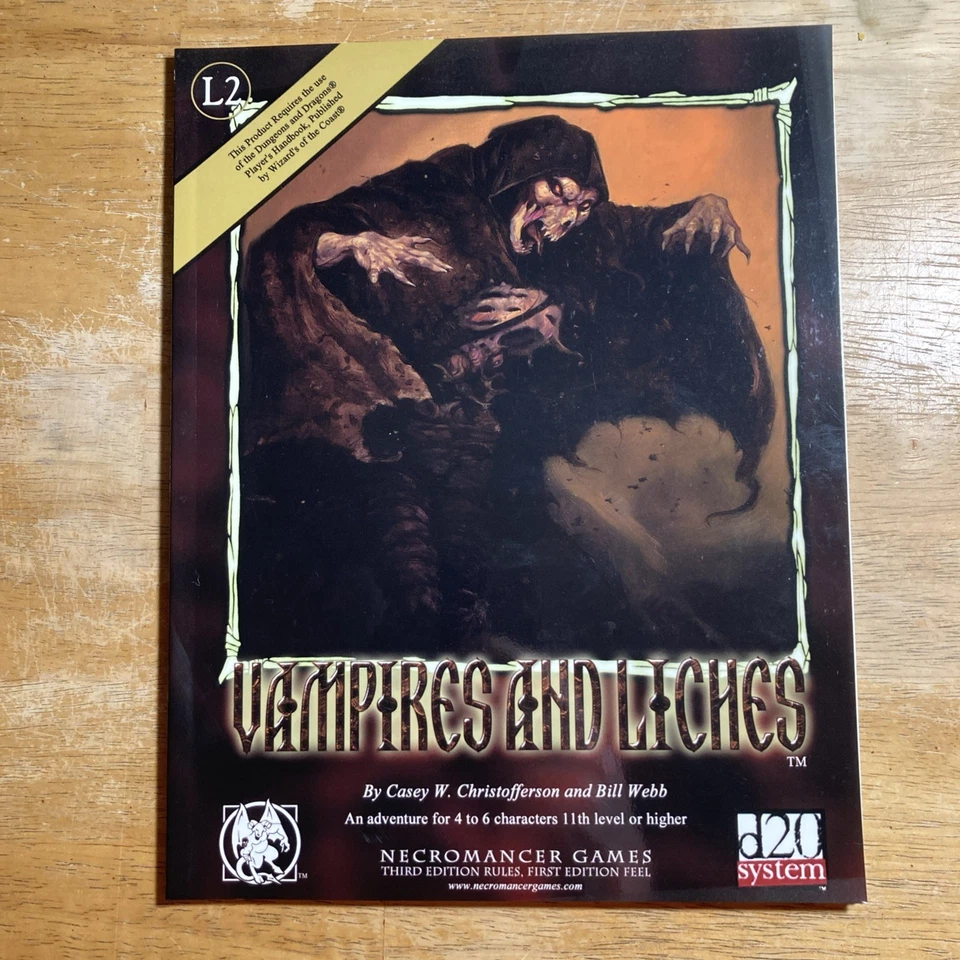 Vampiros y Liches, Juegos de Nigromantes, D&D, D20, Dungeons and Dragons, RPG Foto 1 de 2