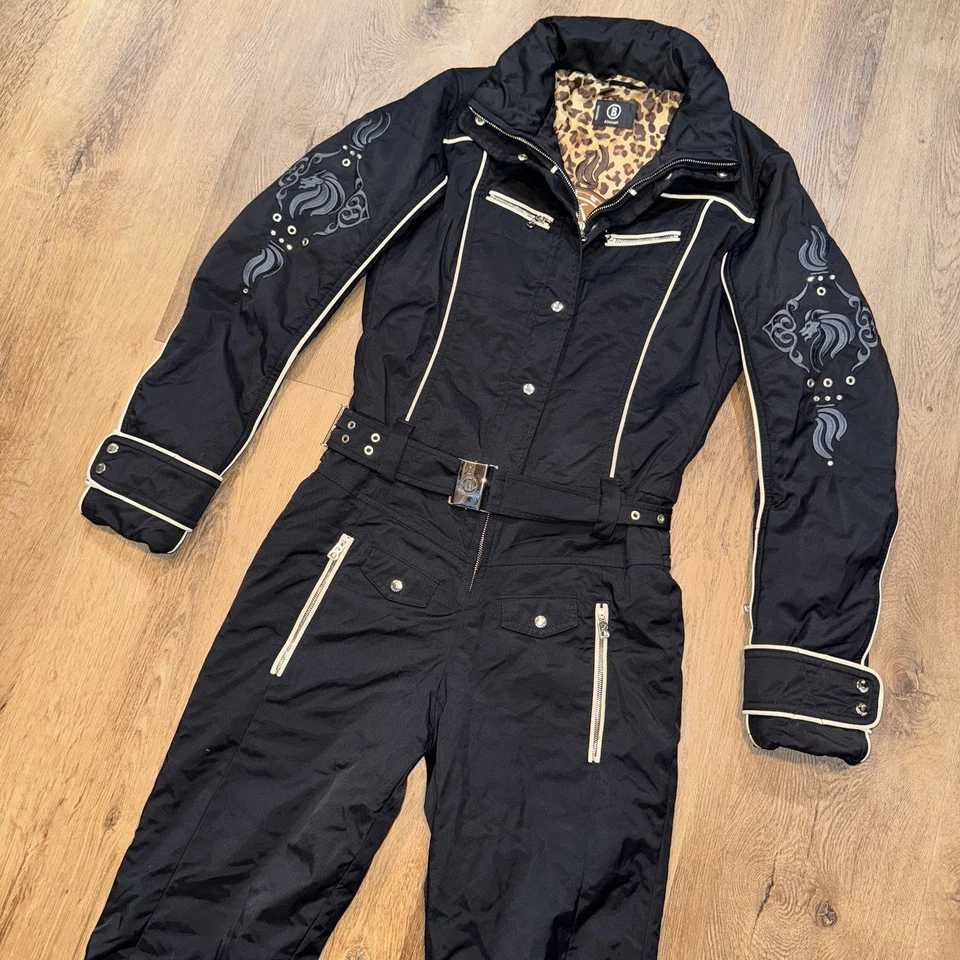 Traje de esquí Bogner para mujer Traje de nieve de una pieza Babero de nieve León Mono de colección 6 largo alto Foto 1 de 4