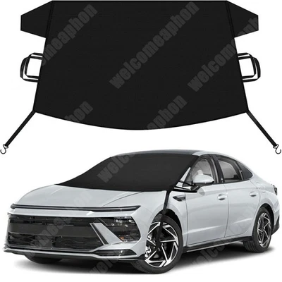 Car Snow Cover For Hyundai Sonata w/S-Hook Straps 600D Oxford Winter Car Cover - Image 1 of 4