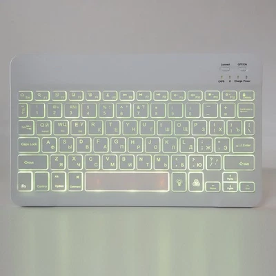 (White Russian)FASJ Wireless Keyboard 10 Inch Wireless Keyboard For Tablet For - Image 1 of 4