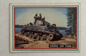1953 Topps Fighting Marines Training Card Riding The Tank #4 Excellent B4 - Bild 1 von 2