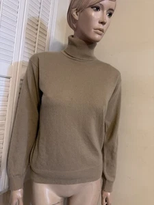 SUTTON STUDIO 100% KASCHMIR ROLLKRAGENPULLOVER SANDFARBEN GR. M - Bild 1 von 3