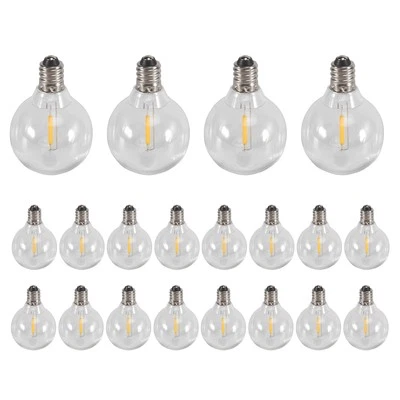 20 Pcs G40 LED Replacement Light Bulbs E12 Screw Base Shatterproof LED1894 - Image 1 of 4