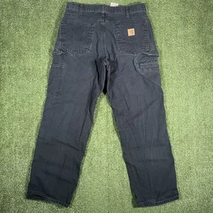 Carhartt B159 BLK Work Pants Black 32x30 Men’s Loose Fit Utility Hammer Loop - Picture 1 of 11