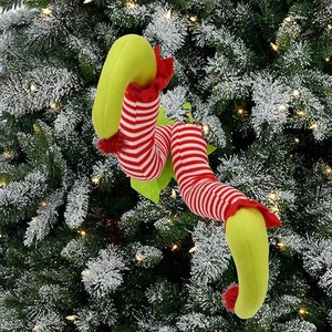 Christmas Elf Legs Cute Festivals Funny Stuffed Elf Leg for Holiday Car Home - Picture 1 of 7