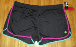 Fila Sport 2X TruDry schwarz/mehrfarbige Feuchtigkeit Aktivität Laufshorts neu mit Etikett schön - Bild 1 von 5